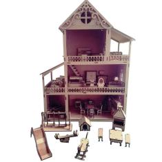 Casa Casinha Para Boneca Polly Lol - 60 Cm - Com Móveis