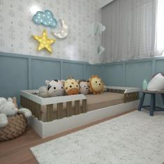 Kit Cori com Cama Solteiro e Armário Baixo Montessoriano - Bramov Móve