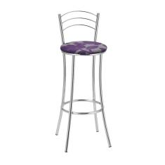 Kit 2 Banquetas Cromadas Bc26-a Assento Espuma D15