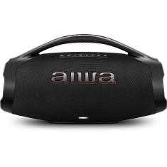Caixa de Som Portátil Boombox Plus Aiwa AWS-BBS-01-B 200W Sistema 3 Vias Bluetooth USB Preto