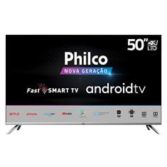 Smart TV Philco PTV50G71AGBLS 4K LED - UHD, borda infinita, comando de voz