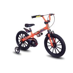 Bicicleta Infantil Aro 16 Com Rodinhas Menino Extreme - Laranja - Nathor