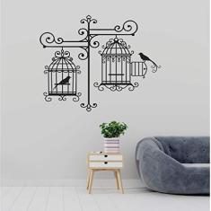 Adesivo de Parede Gaiola Pássaros 50cm x 60cm