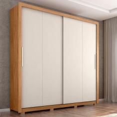 Guarda Roupa 2 Portas 4 Gavetas Suburban Gold Freijó/Off White