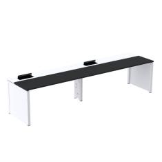 Mesa de Plataforma Simples para 2 Pessoas Corporativa 140x792/2p Pscpp140/792/2p Preto/Branco