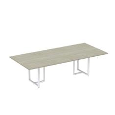 Mesa Reunião 2600x1200mm Mr2600p25tub Nogueira casblanca/Branco