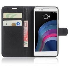 Capa estilo LG X, capa carteira flip de couro PU premium com compartimento para cartão, suporte e fecho magnético [capa interna de TPU à prova de choque] Compatível com estilo LG X