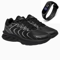 Tênis Esportivo Para Exercícios Academia Treino Conforto e Estilo + Relógio-Masculino