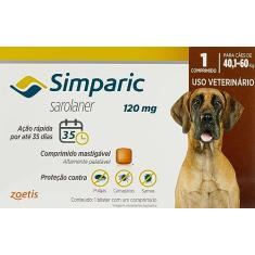 Zoetis Simparic 120Mg 40 1 Até 60Kg 1Cp Para Cães