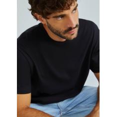 Camiseta Básica Masculina Comfort Super Cotton - Hering, XXG, Preto