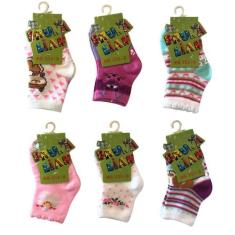 Kit c/ 6 Meia Antiderrapante Bebê Menina Bruna Lian, 0 a 8 meses