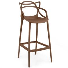 Banqueta Alta Allegra Design Cozinha/bancada - Marrom