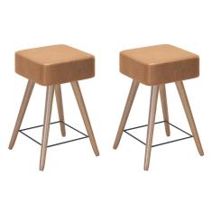 Kit 2 Banco Banqueta Rio Baixa 50cm Couríssimo - Salaone 