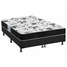 Cama Box Queen: Colchão Anatômico Probel D28/Ep Advanced Tech1000 + Base Crc Suede Gray(158X198)