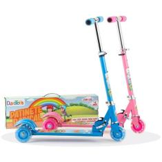 Patinete Infantil Radical 3 Rodas com LED Dobrável e Altura Ajustável 