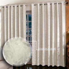 Cortina Jacquard para sala/quarto 4 x 2,5 m  Admirare, Champagne