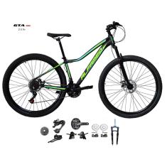 Bicicleta Aro 29 Feminina Alfameq Kit 2x9 Gta Sunrun Disco K7 11/36 Pedivela 24/38d Trava-Feminino