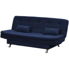 Sofá Cama Reclinável 2 Lugares 190cm Salomé Azul Matrix, Azul, 3