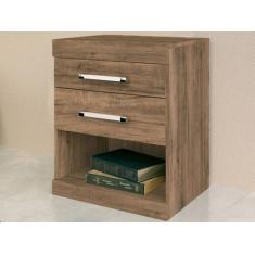 Mesa Cabeceira Plus c/ 2 Gavetas Atacama - Santos Andirá, Atacama