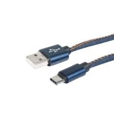 Cabo Usb C Turbo 3.0A Xcell  Revestido Jeans Xc-Cd-33