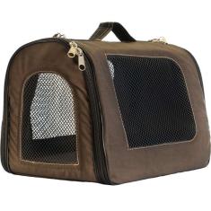 Bolsa de Transporte Baw & Miaw Dobrável Marrom - Tam. G