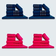 Jogo De Toalhas 24 Pçs Coleção Dubai 100% Algodão Az+rs