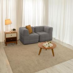 Sofá Guldi Popup com 2 Módulos Canto Linho Cinza