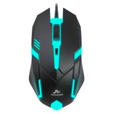 Mouse USB Óptico 4 Botões 1000 DPI LED RGB Cabo 1.5m MN809D Monocron P