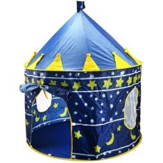 Toca Barraca tenda Infantil Castelinho Cabana Dobrável, Azul