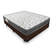 Cama Box Casal 138 Tecido Sintético Marrom com Colchão De Espuma - D33