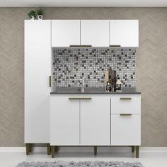 Cozinha Compacta Iara 7 Portas 1 Gaveta Branco - Jcarvalho