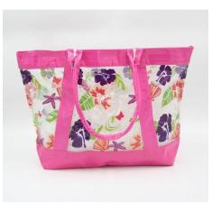 Bolsa Feminina De Malha Transparente De Ombro Moda Praia - oem, Flor v