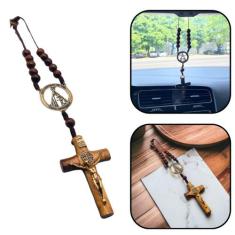 Terço Dezena Retrovisor De Carro Madeira Nossa Senhora Aparecida - FOR