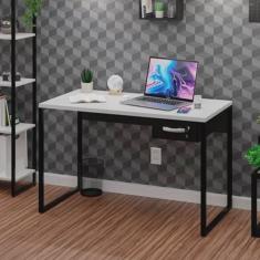 Mesa Para Escritório Escrivaninha Diretor Estilo Industrial 120cm com Gaveta