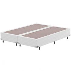 Base Box King Size Probel Amsterdã Com Revestimento Em Tecido Jacquard 38x193x203cm Branco