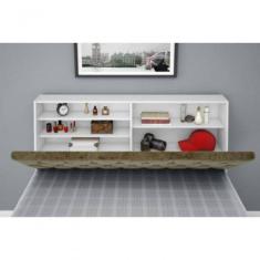 Cabeceira Box Casal Queen Isis Branco Com Capitonê Bege