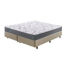 Cama Box King Reforçado 193x203x38cm e Colchão Adapto Molas Ensacadas 