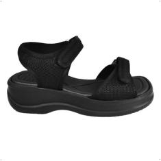 Sandalia Papete Feminina Azaleia Plataforma com ajuste Vera, 36, Preto