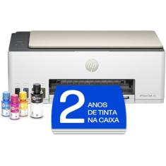 Impressora Multifuncional HP Smart Tank 583 Tanque de Tinta Colorida Wi-Fi com autorreparo, USB - Impressora, Copiadora e Scanner Cor: ‎Branco (4A8D8A)