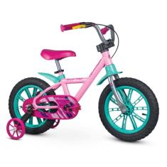 Bicicleta Infantil Aro 14 First Pro Feminina, Nathor, Multicor, Tamanho único