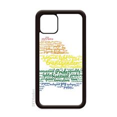 Capa Bird Peace Rainbow LGBT Wordcloud para iPhone 11 Pro Max para Apple Mobile Case