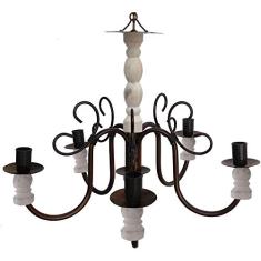 Pendente Lustre De Madeira E Ferro Rustico para Decoração de Quarto