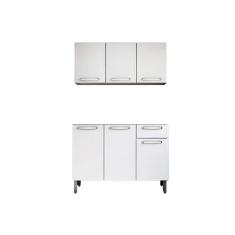 Kit de Cozinha Completa 2 Peças Evidence (1 Armário + 1 Balcão) C2P07 Branco - Bertolini