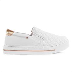 Tenis Ramarim Slip On Casual Feminino, 36, Branco, Rosê