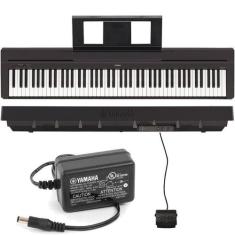 Piano Digital Yamaha P45 Preto com Fonte P-45 P45B P-45B