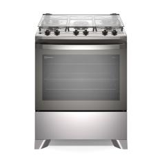 Fogão 5 bocas Electrolux Cinza Efficient com Mesa Inox, PerfectCook e VaporBake (FE5IC) Bivolt