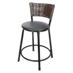 Banqueta Baixa Hawai Café - Lamar Design, Preto