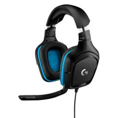 Headset Gamer Logitech G432 Wired 7.1 Surround - Drivers 50mm - Conectores USB e 3.5mm - Preto/Azul