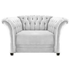 Poltrona Decorativa Chesterfield Branco