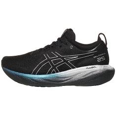ASICS T nis de corrida masculino Gel-Nimbus 25 Platinum, Preto/prata pura, 10